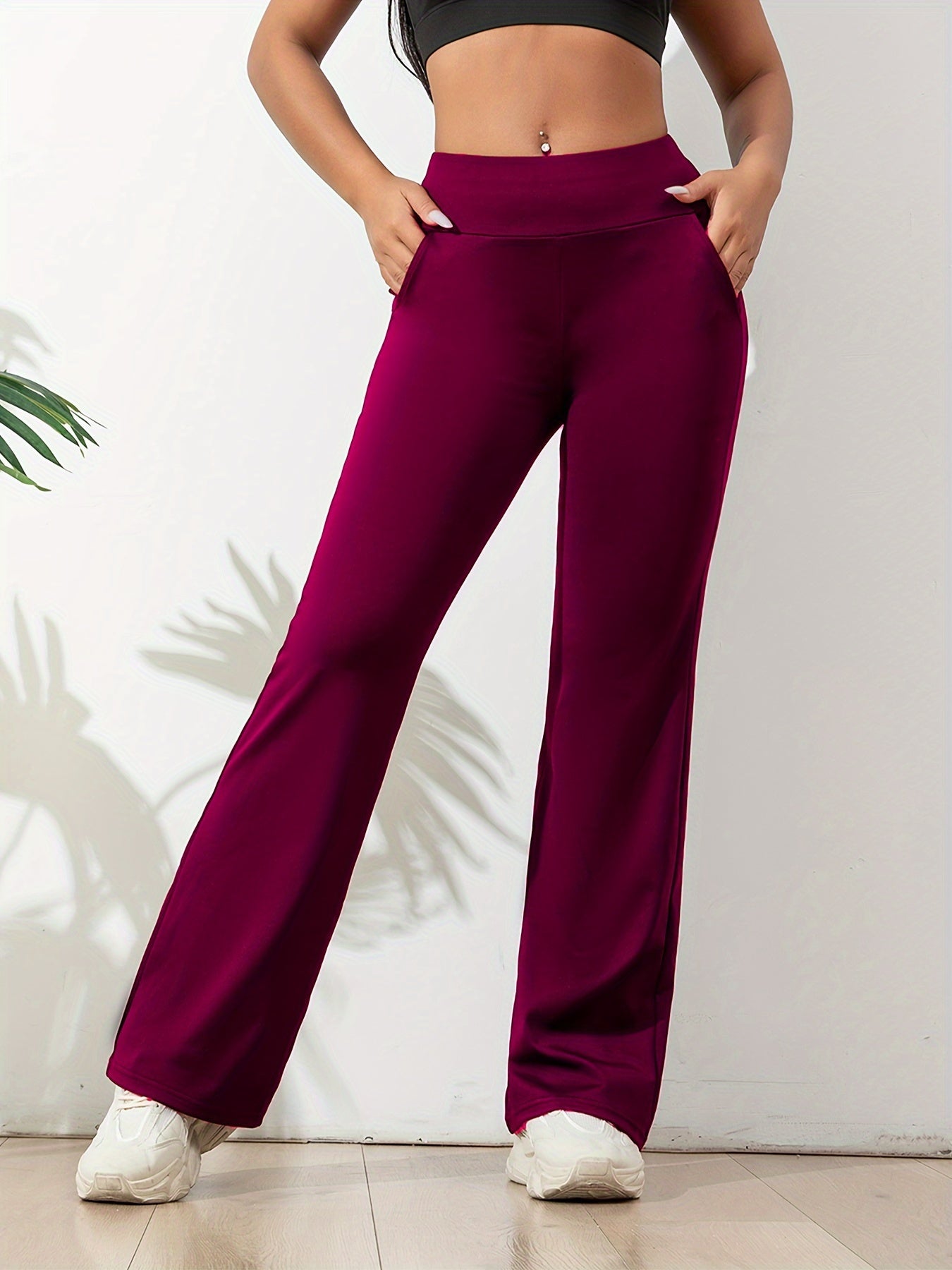 Lara | Pantalon de Yoga Femme Évasé – Confort, Élasticité & Style Polyvalent