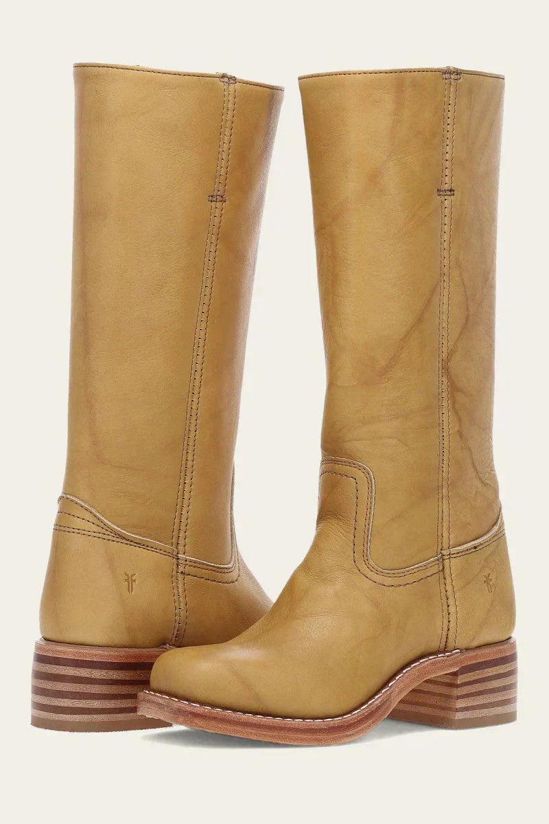Bottes Hautes Femme à Talon Bloc – Élégantes Bottes Simili Cuir pour Toutes les Occasions
