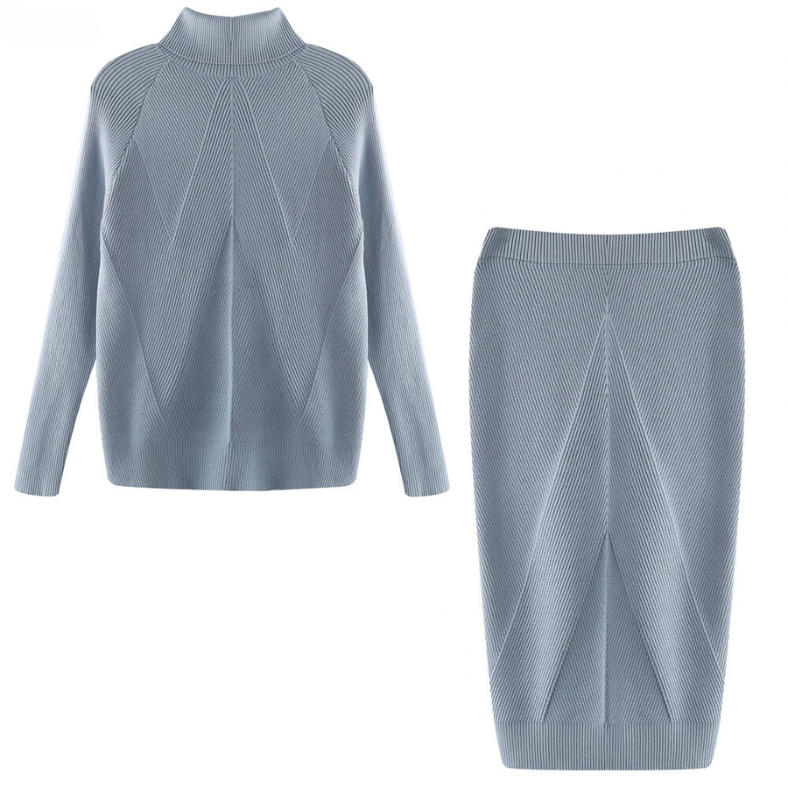 Leona | Ensemble Femme en Maille – Col Roulé & Pantalon Chic, Doux & Confortable